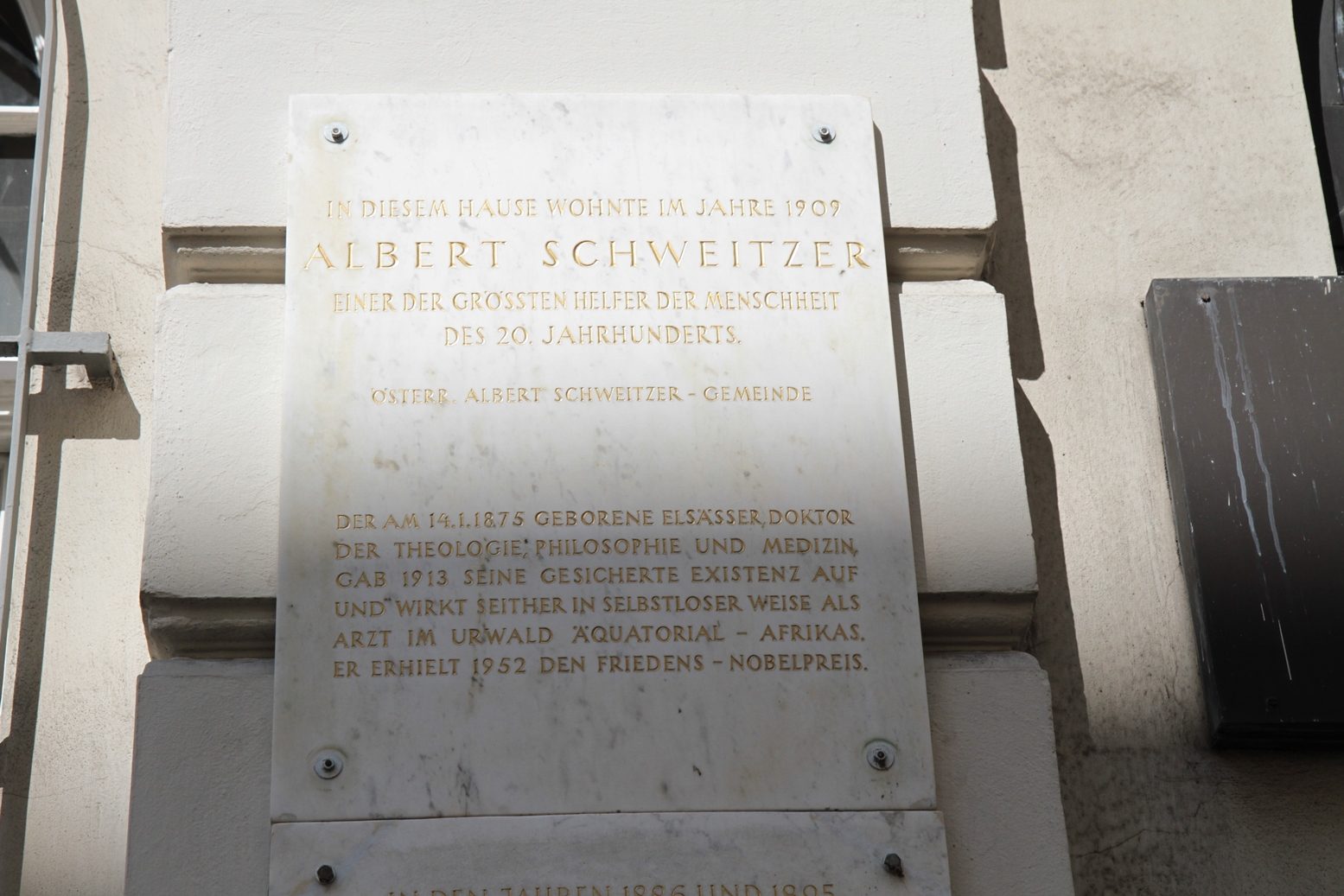 Schweitzer and Zamenhof memorial tablets, Vienna - 04.JPG